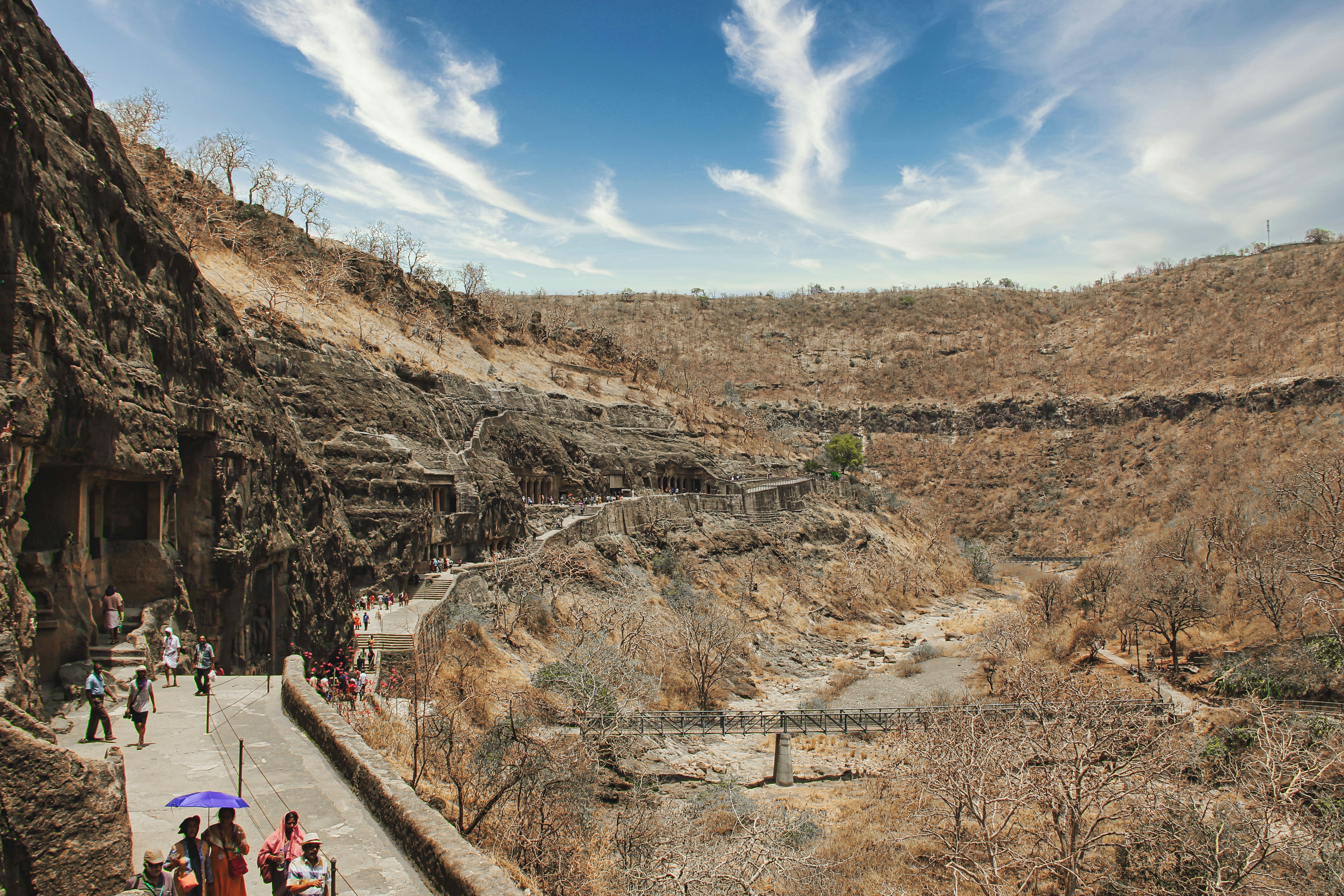 Ajanta Caves – cliffside panorama